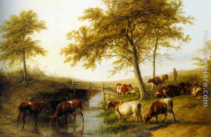 Cattle Resting By A Brook painting - Thomas Sidney Cooper Cattle Resting By A Brook art painting